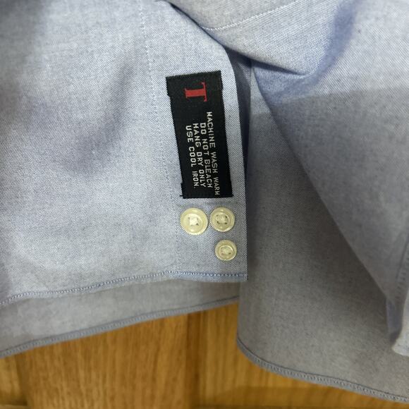 Robert Talbott Pinpoint Oxford Button Down 16x33 Blue - Picture 3 of 5